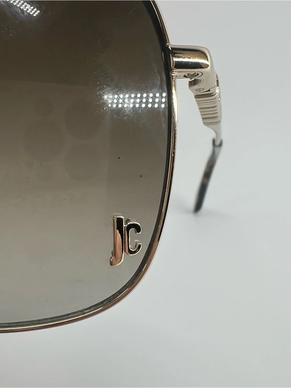 Just Cavalli Gold Metal Sunglasses with Gradient Brown Lenses